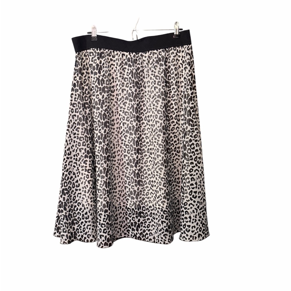 LuLaRoe Lola Black and White‎ Leopard A-Line Skirt